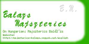 balazs majszterics business card